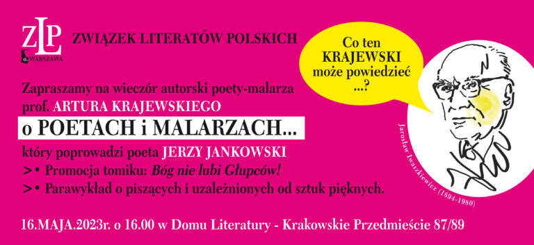 O poetach i malarzach…Wieczór autorski prof. Artura Krajewskiego