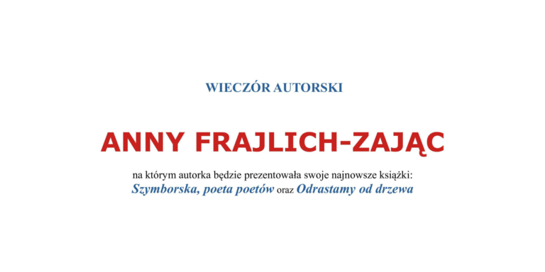 Wieczór autorski Anny Frajlich-Zając