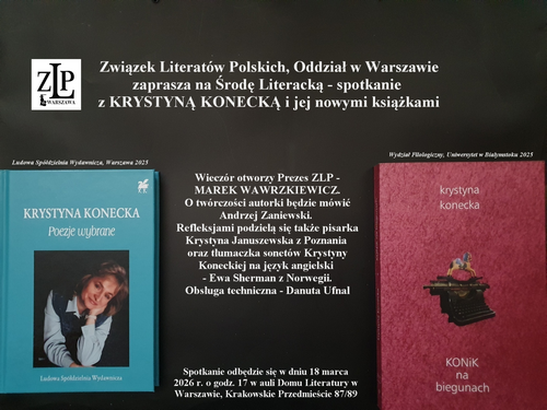 Środa Literacka – spotkanie z Krystyną Konecką